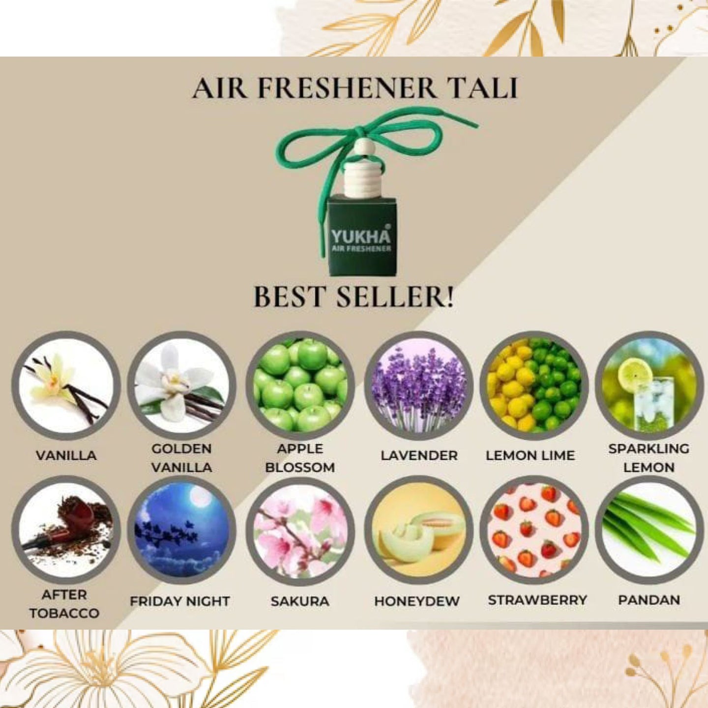 Yukha Air Fresheners - Classic (13 Scents)