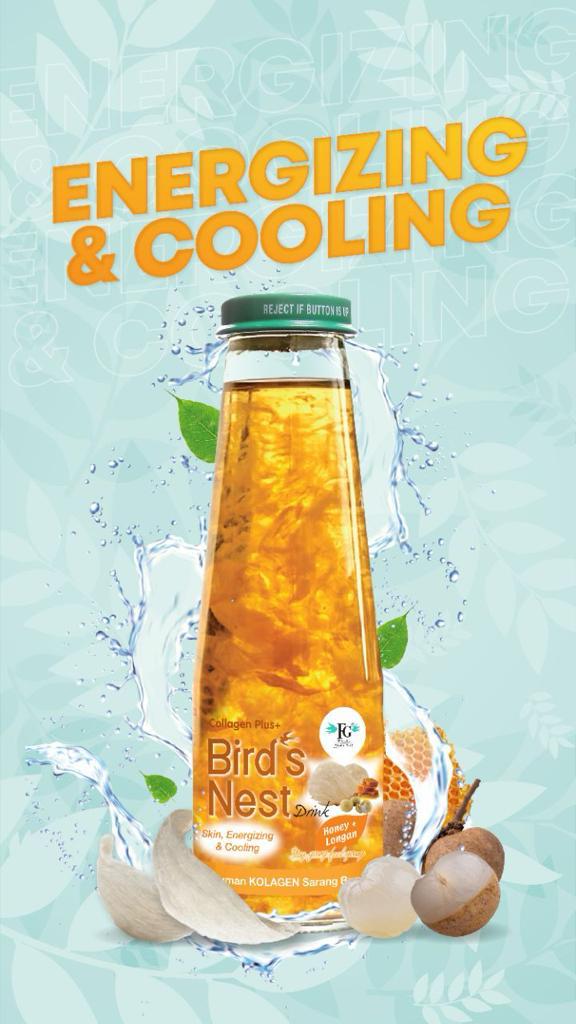 SKIN, ENERGIZING & COOLING Collagen Plus+ Bird's Nest Drink with Honey & Longan (FG Walet)